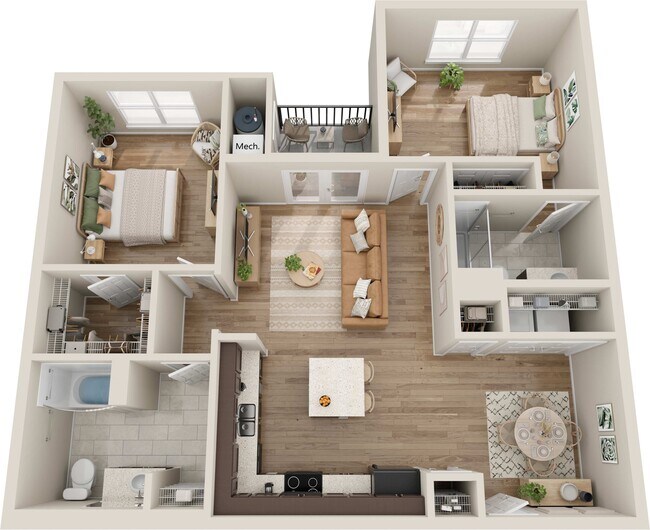 2 Bedroom 4207 floor plan